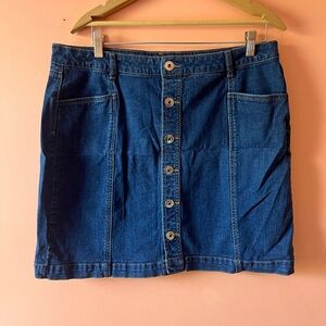 Style Co Denim Button-Front Skirt